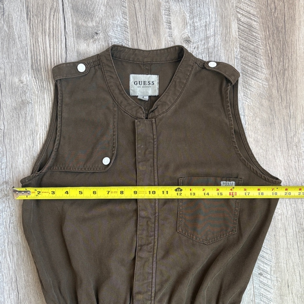 Guess Army Green Utility Sleeveless Jumpsuit - Picture 6 of 11